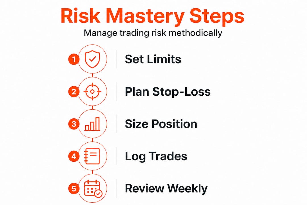 Infographic of steps for forex risk management
