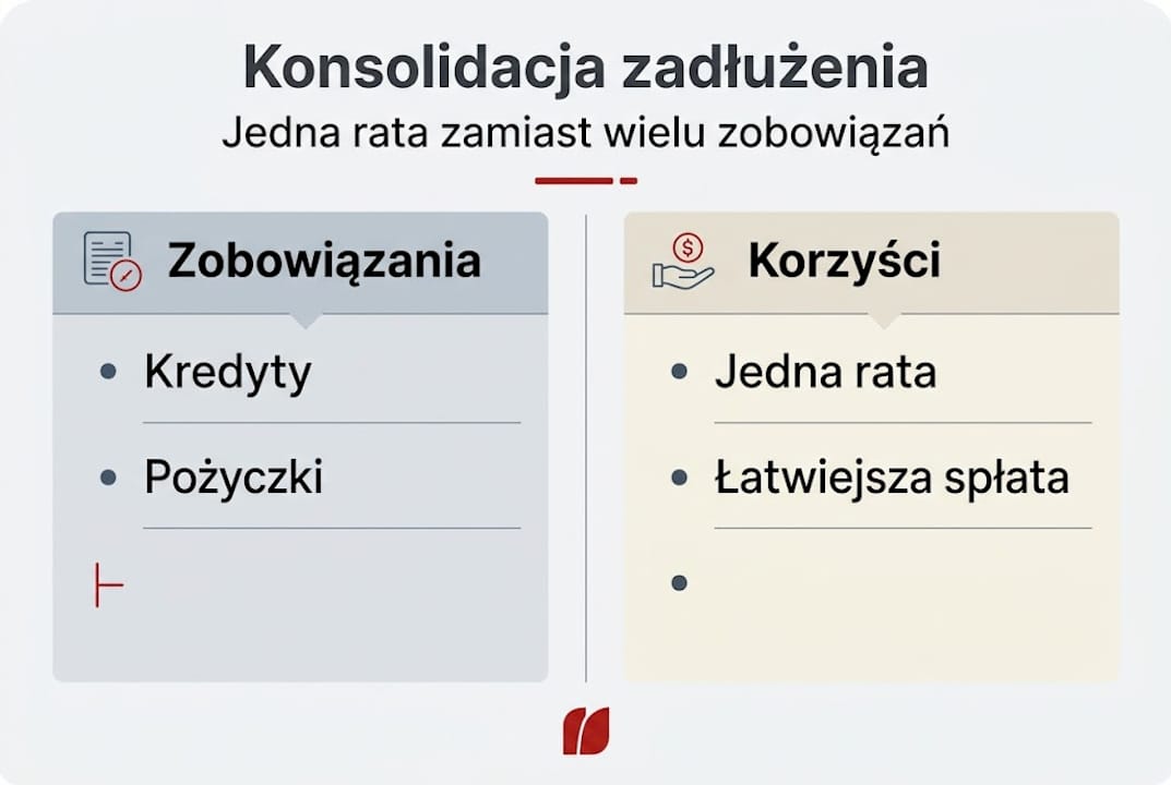 Infografika: kroki do skutecznej konsolidacji zadłużenia