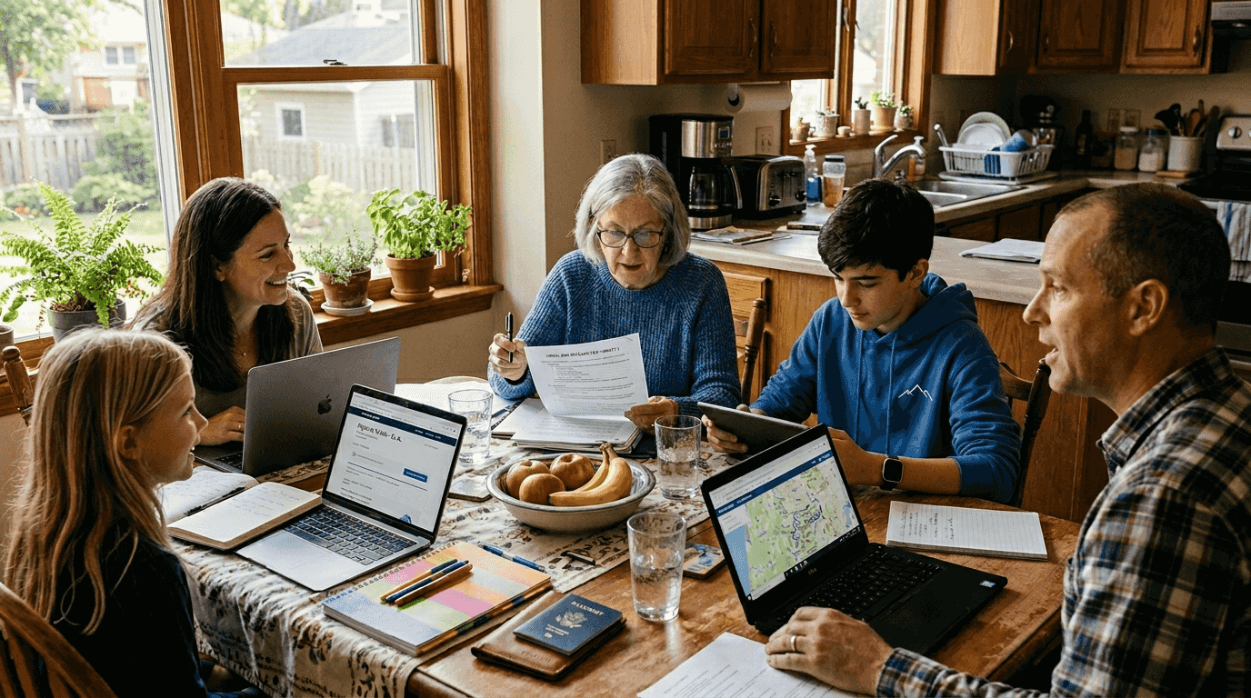 Family planning Bar Mitzvah trip at home