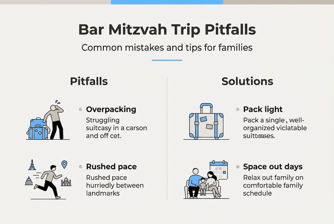Infographic showing trip pitfalls and solutions