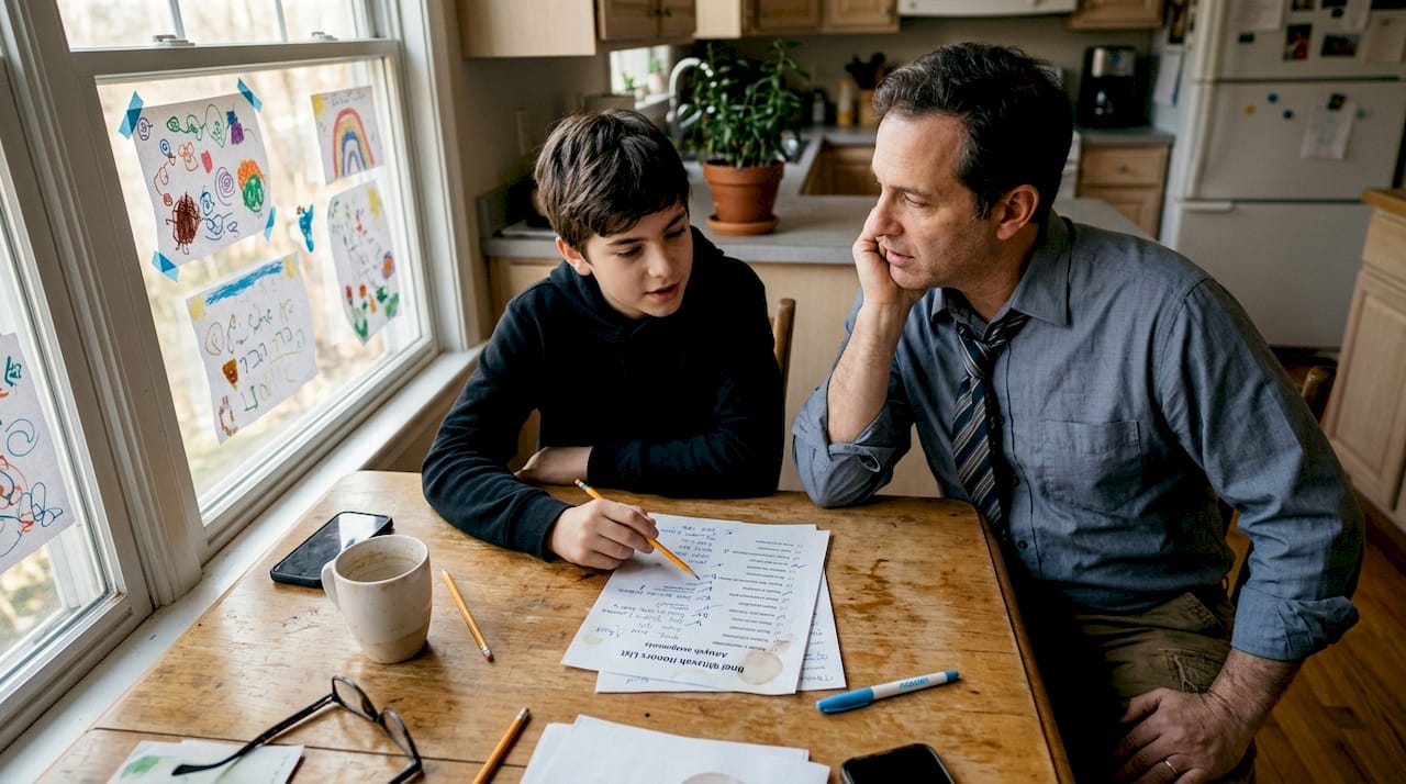 Planning bnei mitzvah honors at kitchen table