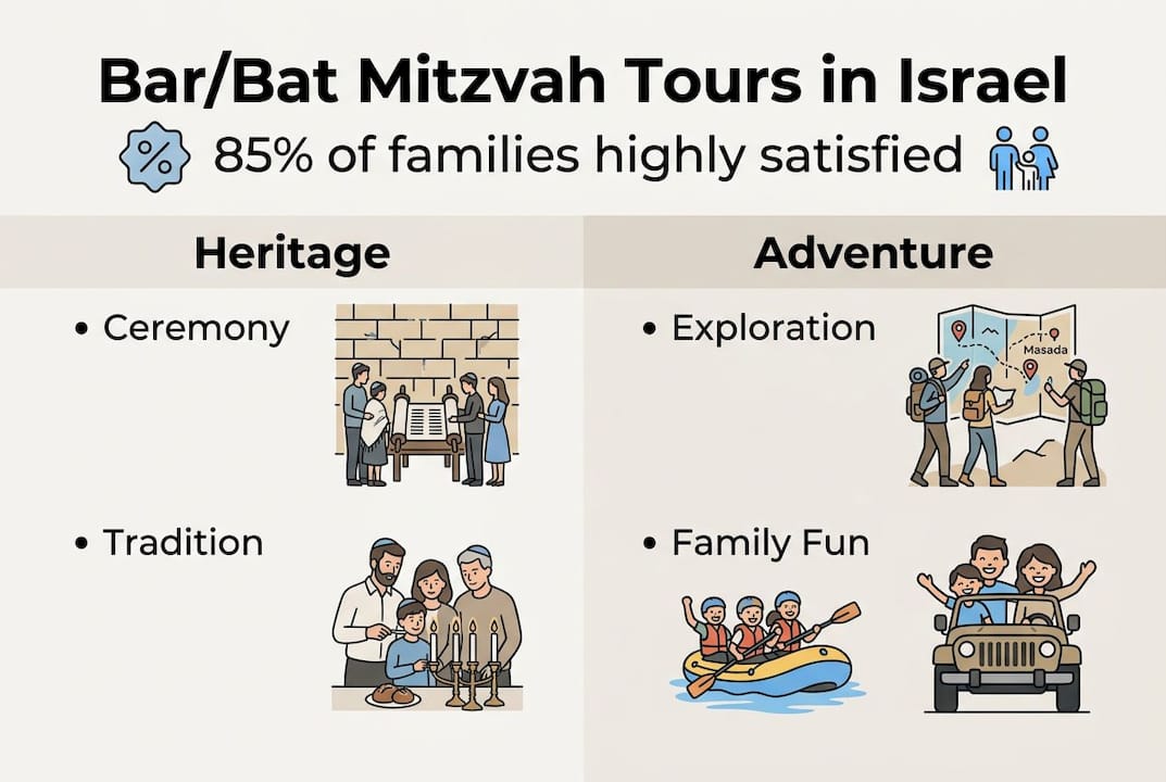 Infographic of Bar Mitzvah tour satisfaction and experience