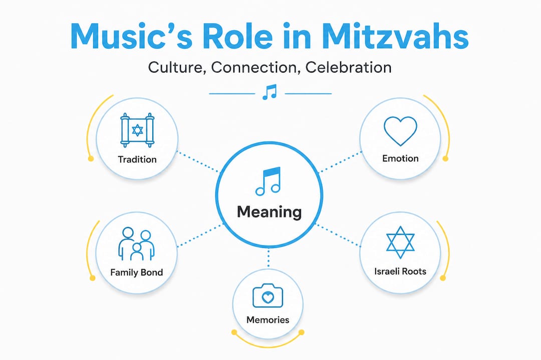 Infographic showing how music shapes Bar Mitzvah impact