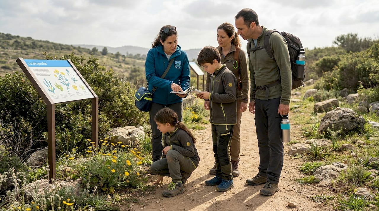 Family guided on Israel nature tour