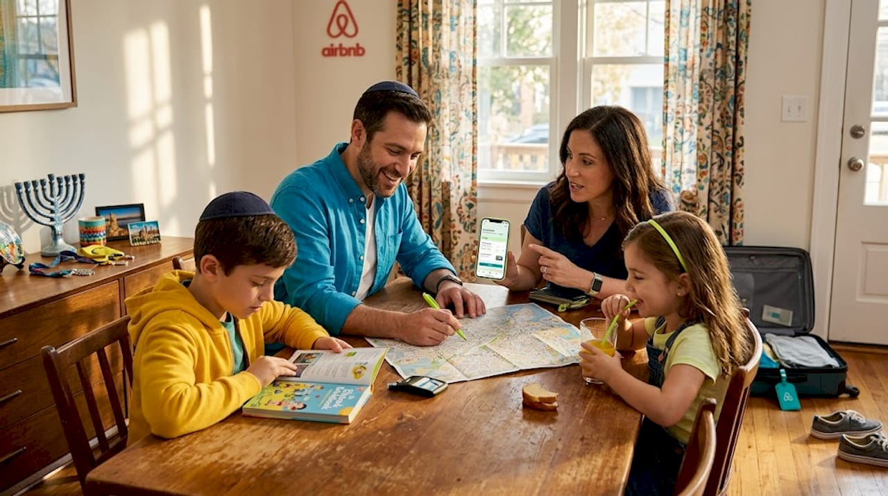 Jewish family planning travel together