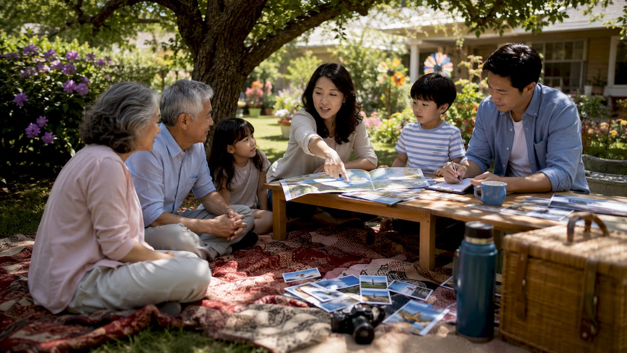 Family planning a group mitzvah journey together