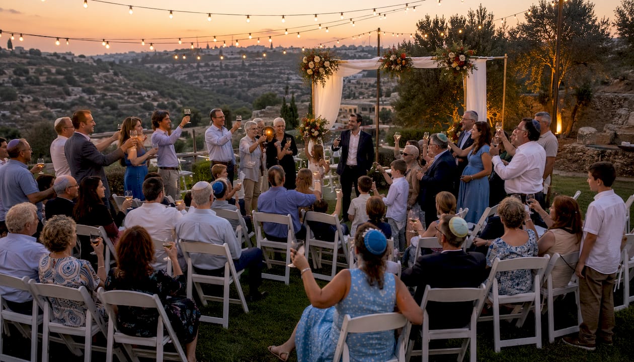Outdoor luxury bat mitzvah ceremony in Israel