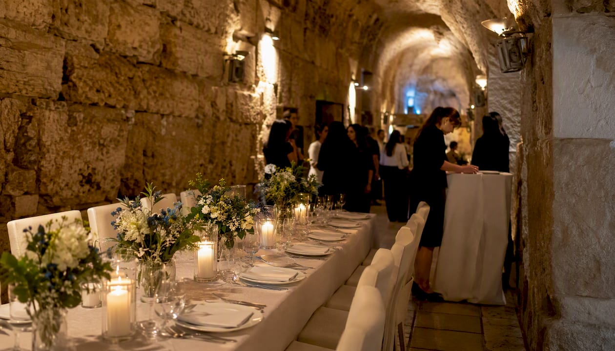 Covered ceremony hall at Western Wall tunnels