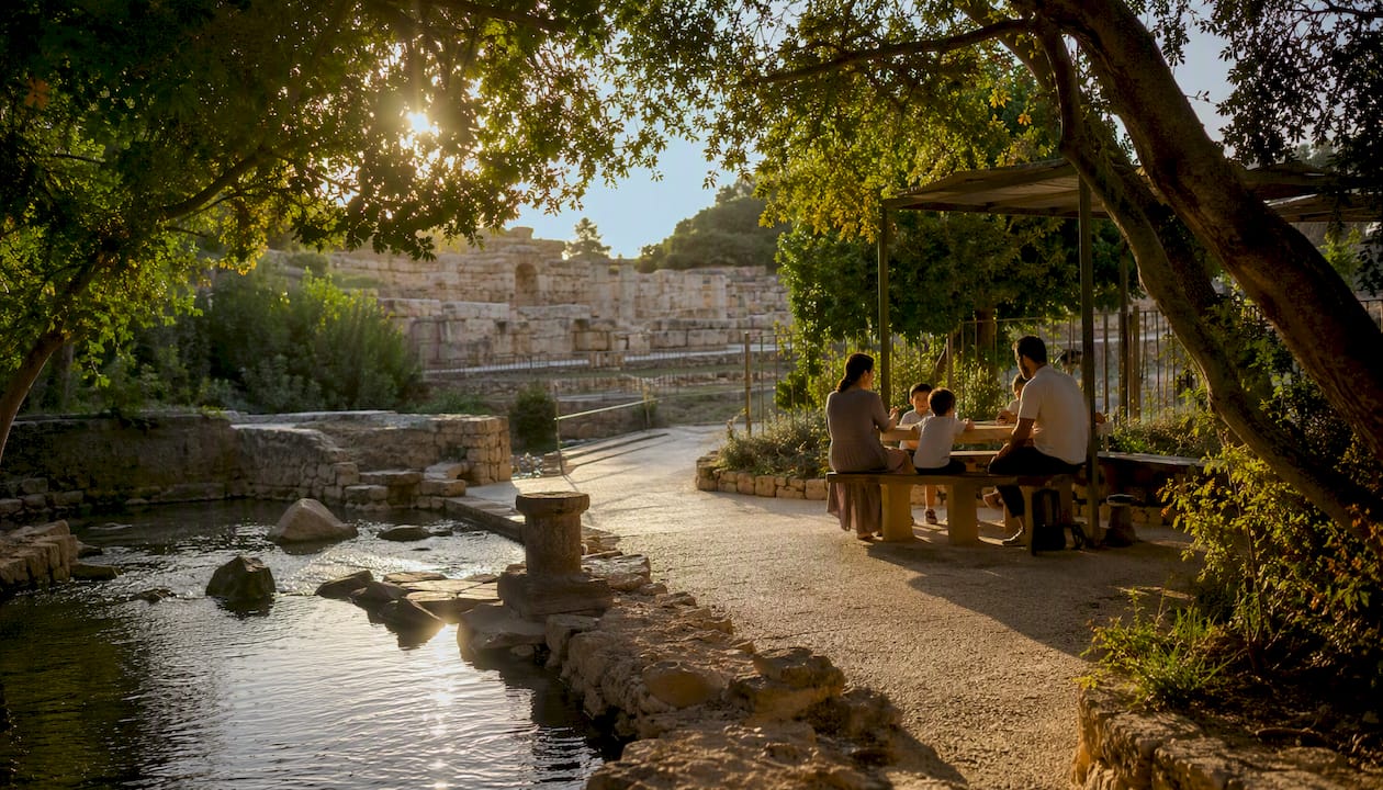 Nature springs near ancient synagogue