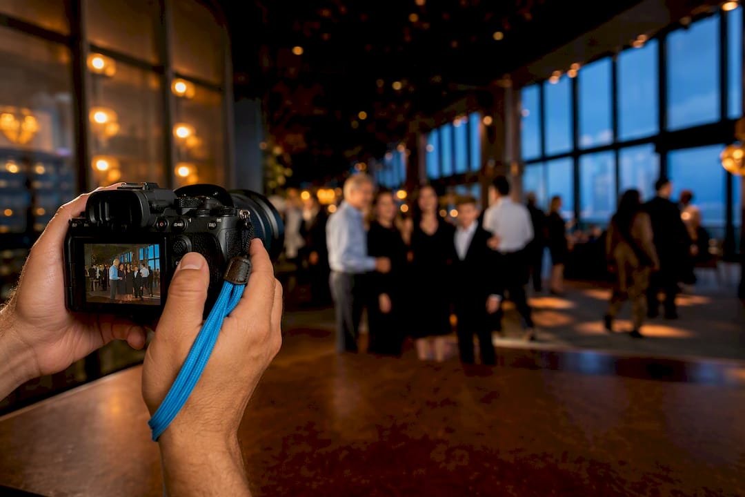 Photographer capturing a Bar Mitzvah celebration