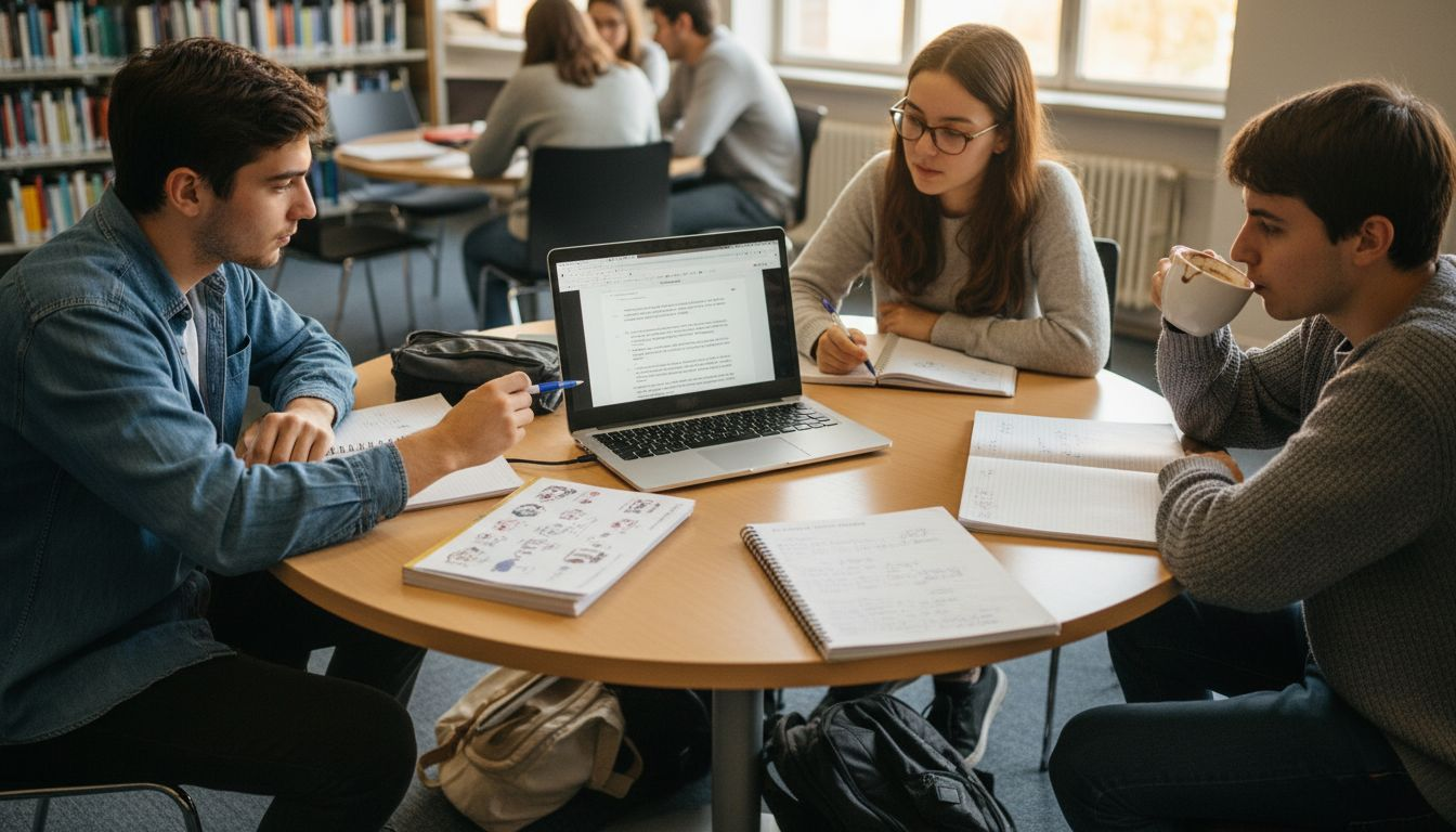 Educação Para O Século Xxi: Transformação E Impacto 2 Grupo de jovens debate projeto na biblioteca da universidade