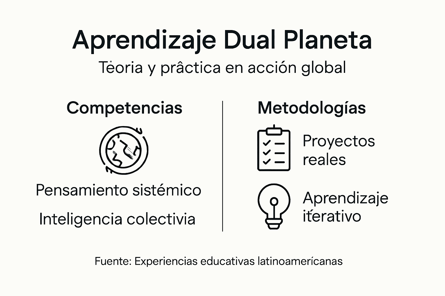 Infografía sobre habilidades y modelos de aprendizaje dual