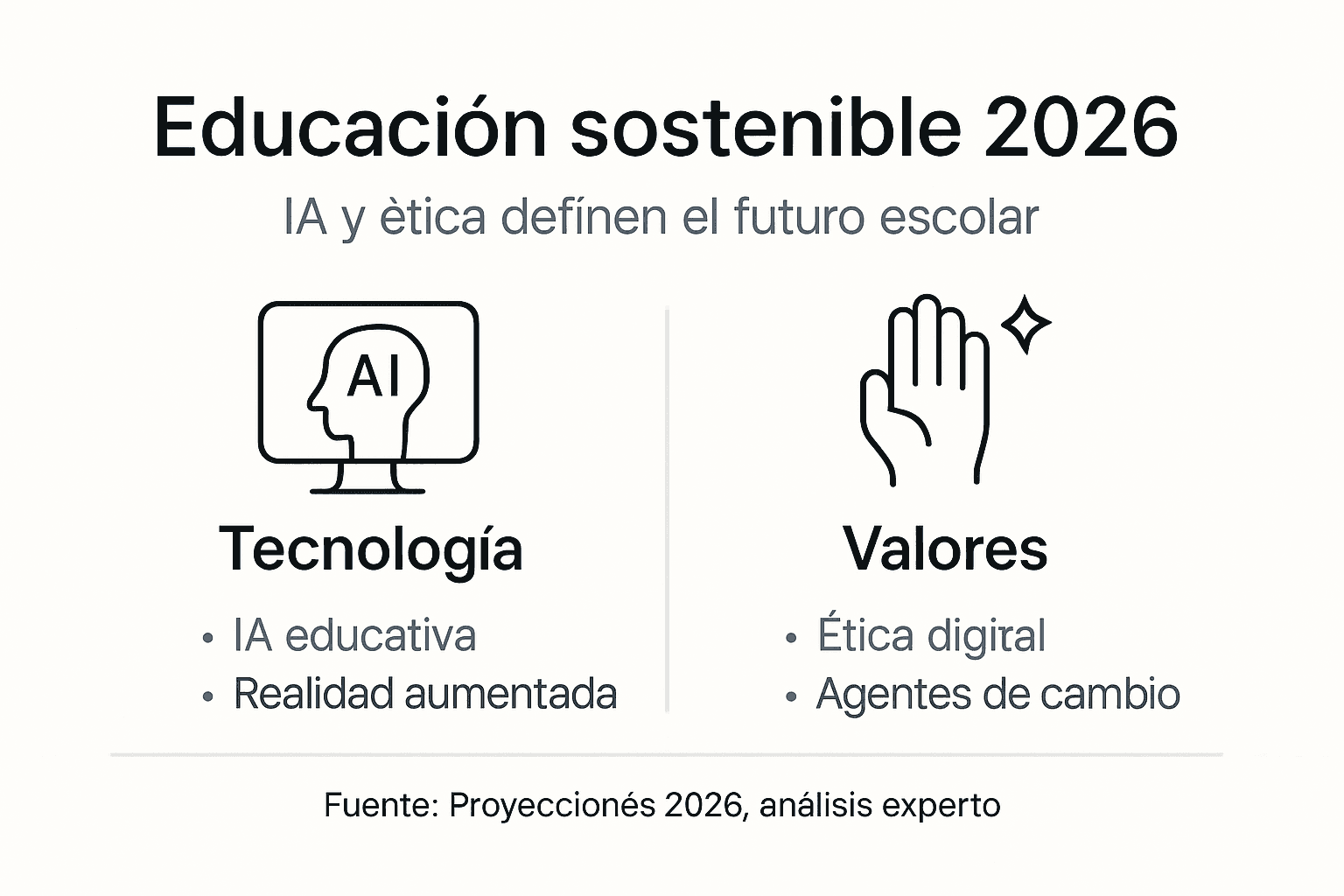 Tendencias Sostenibilidad 2026: 75% Educación Con Ia Y Ética 2 Infografía tendencias clave educación sostenible