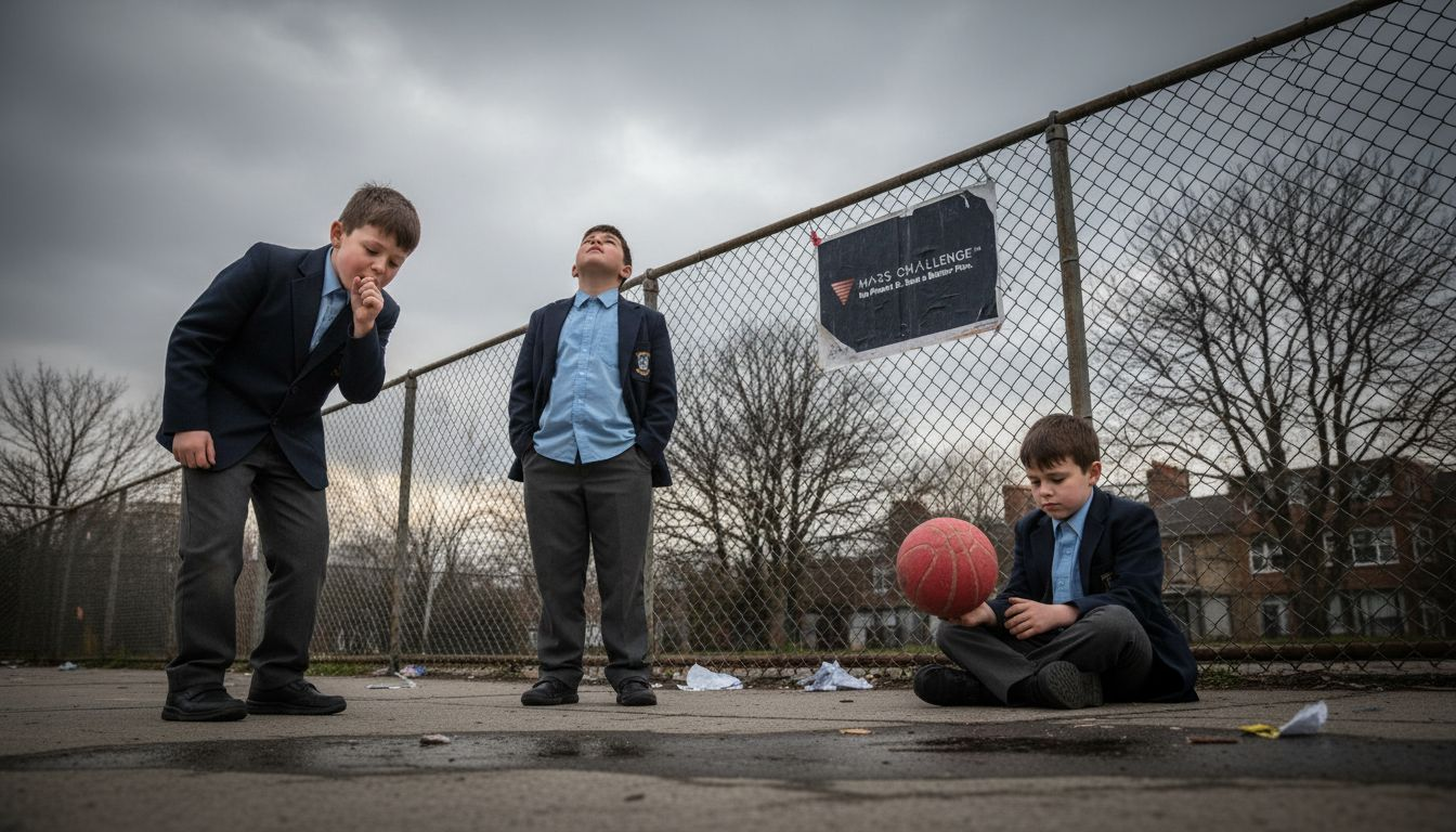 Qué Es Un Reto Planetario: 90% Aire Contaminado (2026) 1 Estudiantes asistiendo a clases mientras respiran aire contaminado