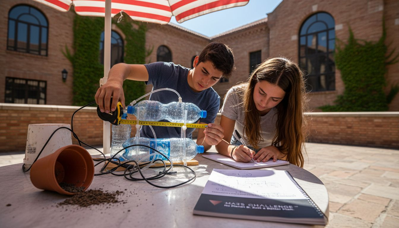 Por Qué Prototipar Soluciones Para La Tierra Con Mars Challenge 2026 1 Alumnos ponen a prueba un sistema de reutilización de agua