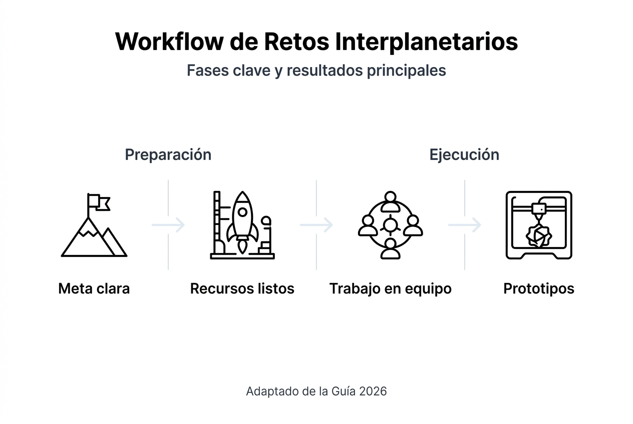 Infografía sobre el proceso educativo entre planetas