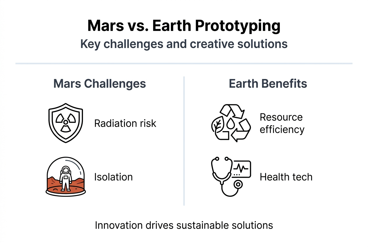 Why Prototype For Mars And Earth: Guide For Innovators 1 Infographic dual planet innovation challenges