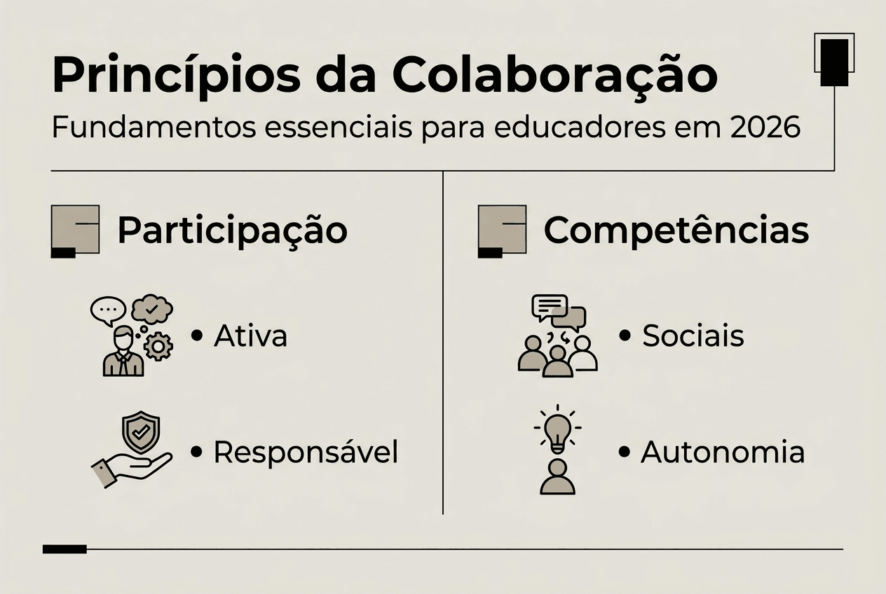 Infográfico: Os pilares da aprendizagem em colaboração