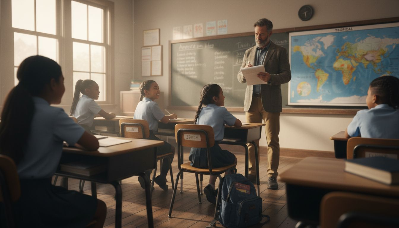 Climate Challenge Education For Student Engagement 2026 2 Teacher checking attendance in engaged classroom