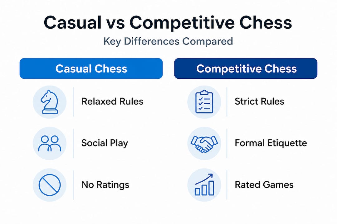 Competitive Vs Not Casual vs competitive chess: key differences explained