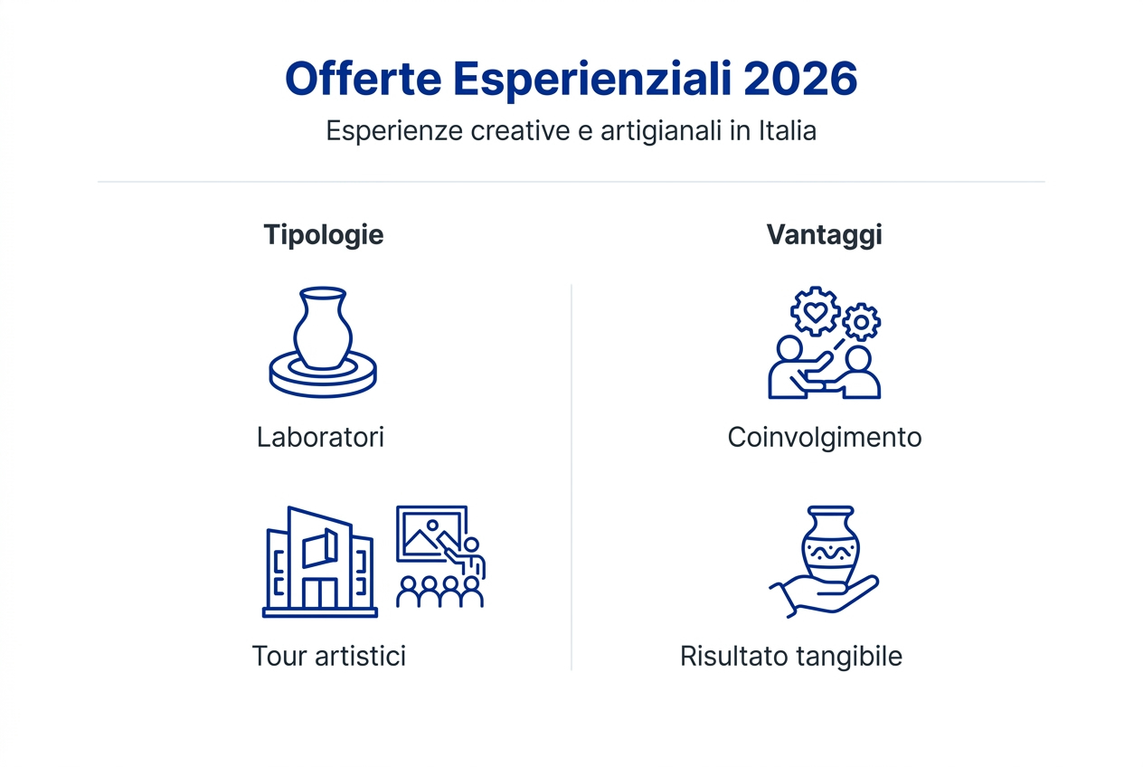 Infografica sulle esperienze da vivere: tutte le tipologie e i benefici