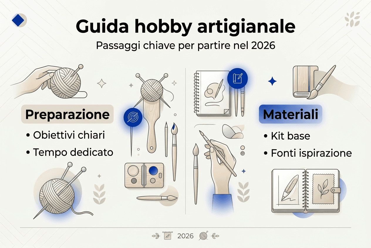 Schema essenziale del processo creativo per hobby artigianali