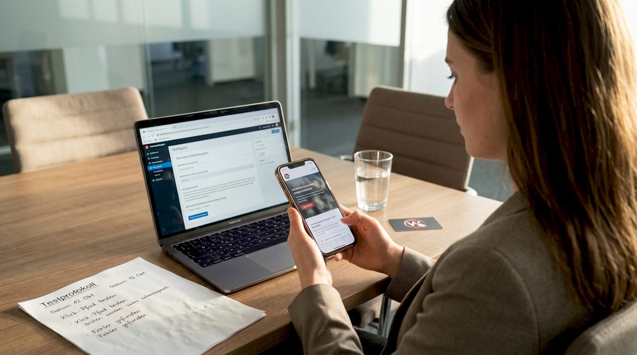 Benutzerfreundlichkeit einer Website auf dem Smartphone testen