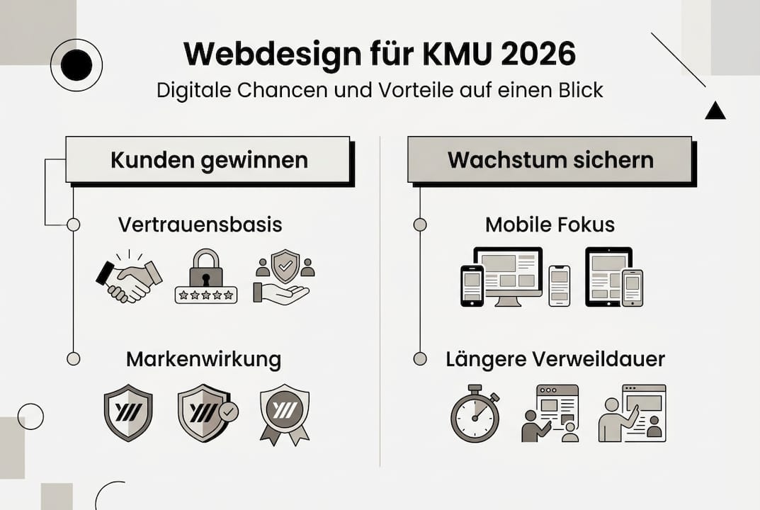 Infografik: Warum professionelles Webdesign für kleine und mittlere Unternehmen unverzichtbar ist