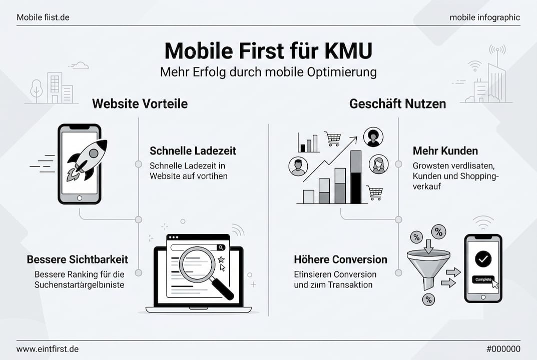 Infografik: Warum Mobile First für kleine und mittlere Unternehmen ein echter Wettbewerbsvorteil ist