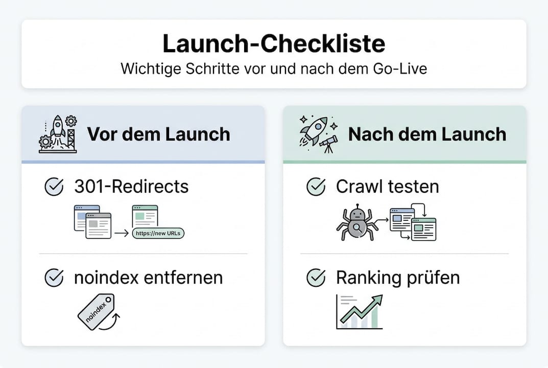 Infografik: Die ultimative technische Checkliste für den erfolgreichen Website-Start