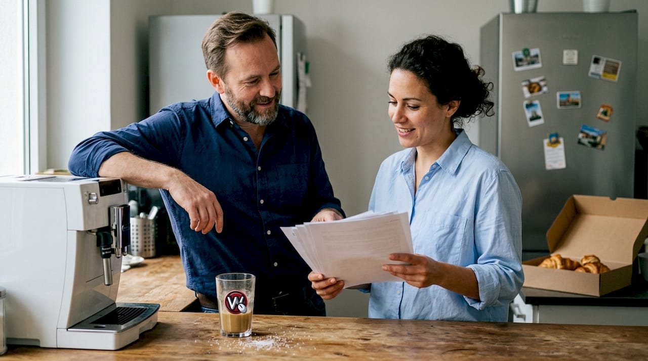 SEO-Trends 2026: So steigern KMU ihre Sichtbarkeit In der Agenturküche sammeln sich die Kollegen, um gemeinsam neue Content-Ideen zu brainstormen.