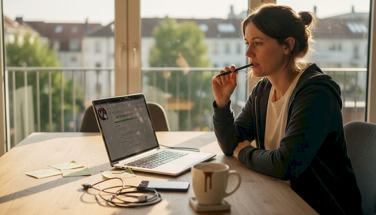 Webdesigner überprüft, wie schnell die Startseite lädt