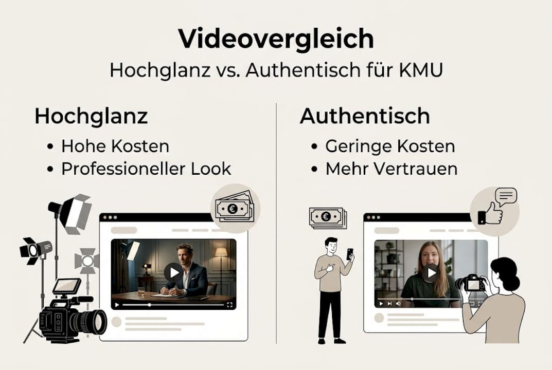 Infografik: Videotypen im Vergleich für kleine und mittlere Unternehmen