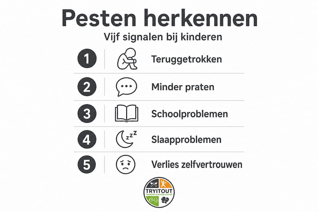 Infographic: zo herken je pestgedrag in vijf duidelijke stappen