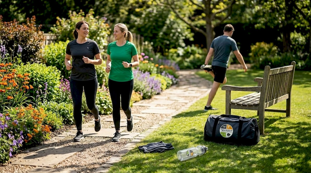 Samen sporten in het park, op je eigen tempo.