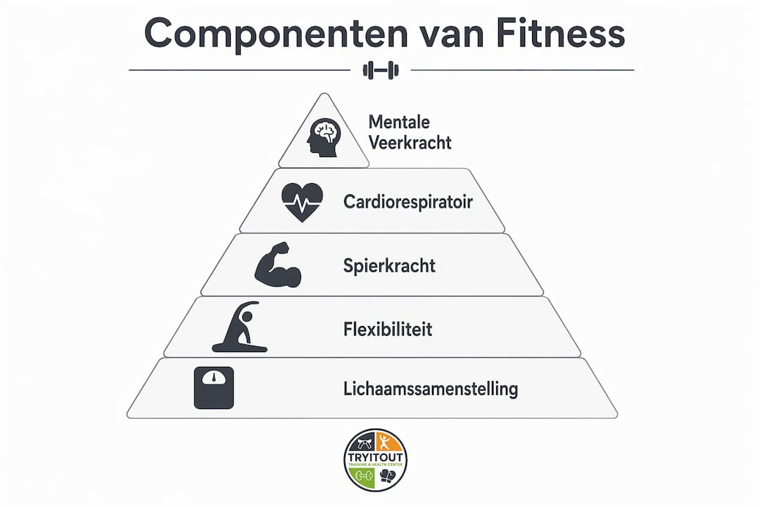Infographic: De opbouw van de belangrijkste fitnessonderdelen