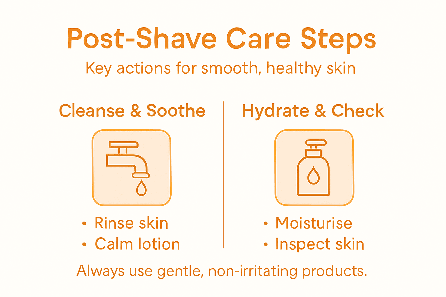 Infographic of essential post-shave care steps