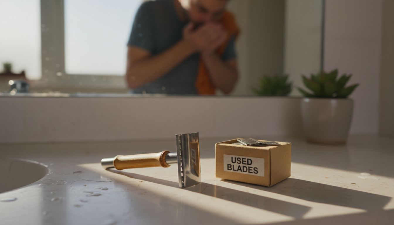 Reusable razor and eco shaving setup