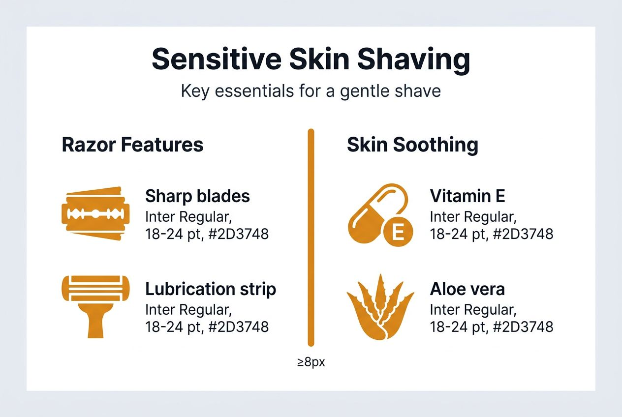 Infographic of shaving essentials for sensitive skin