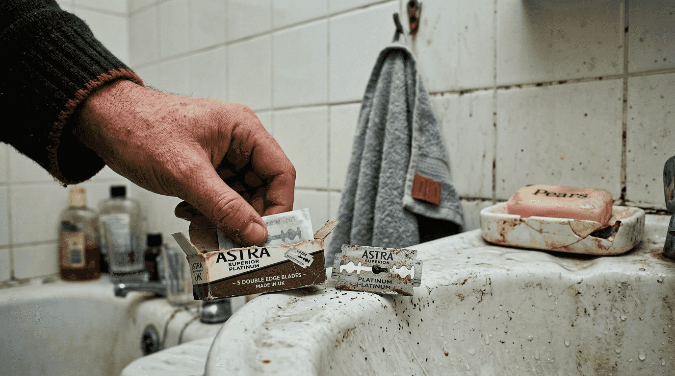 Old razor blade causing shaving irritation
