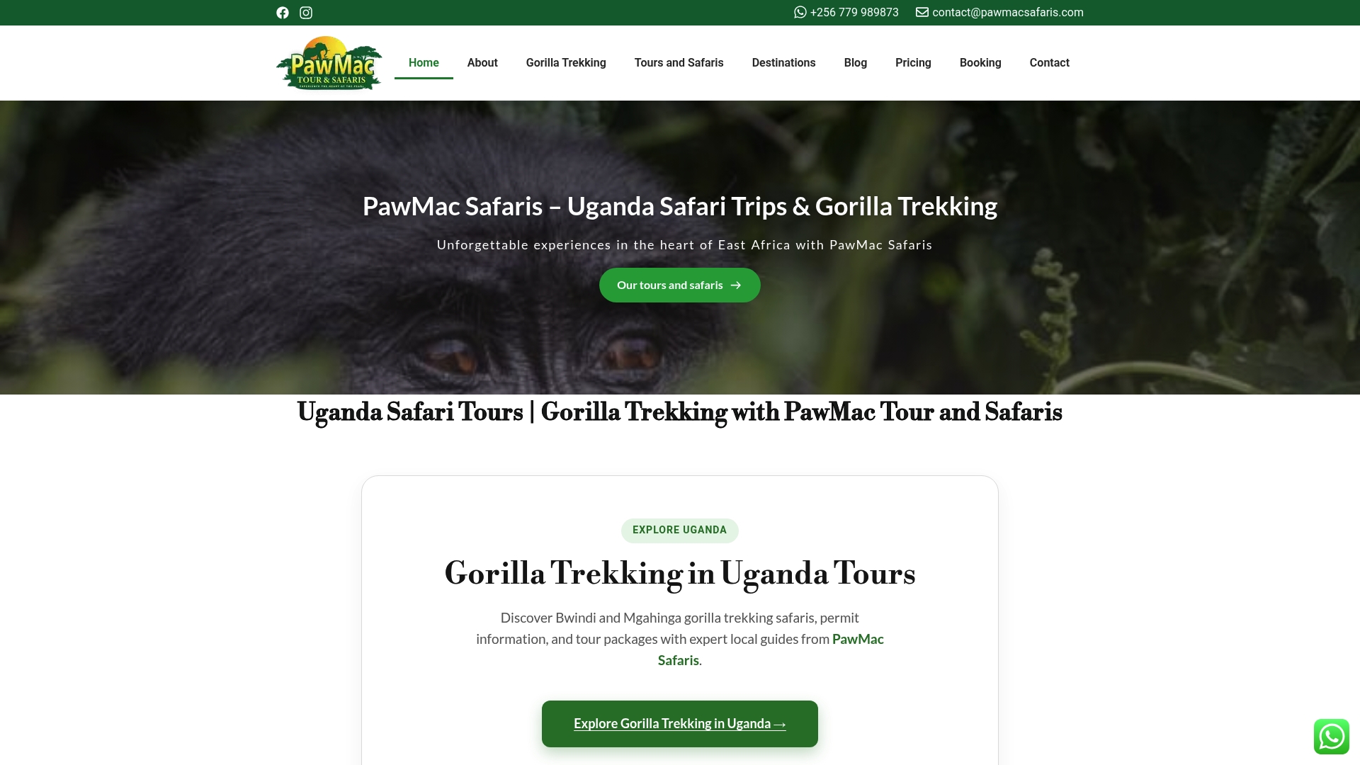 PawMac Safaris 4x4 Van