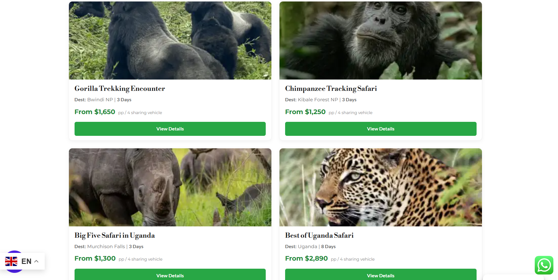 PawMac Safaris custom tours and packages