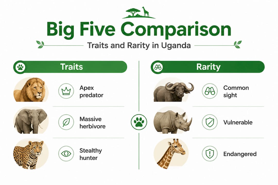Infographic comparing Big Five traits and rarity