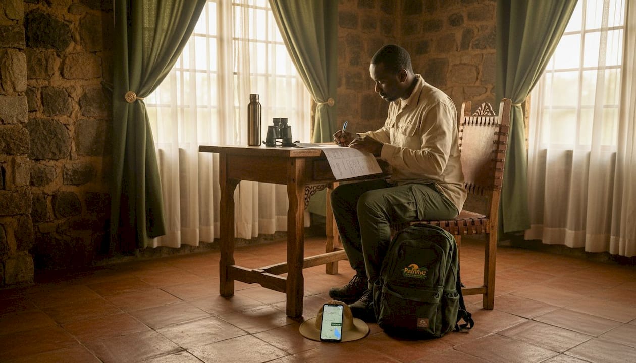 Safari lodge guest planning itinerary
