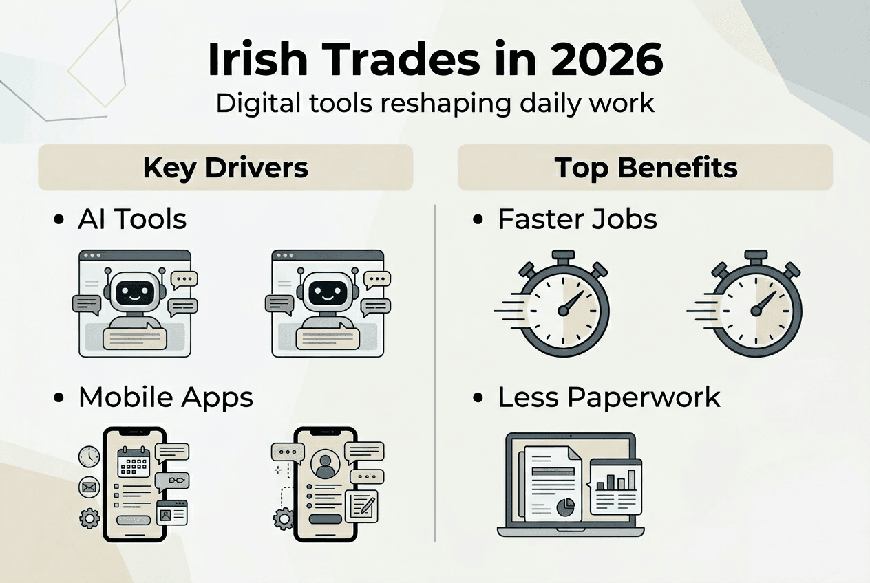 Infographic on digital transformation drivers and benefits