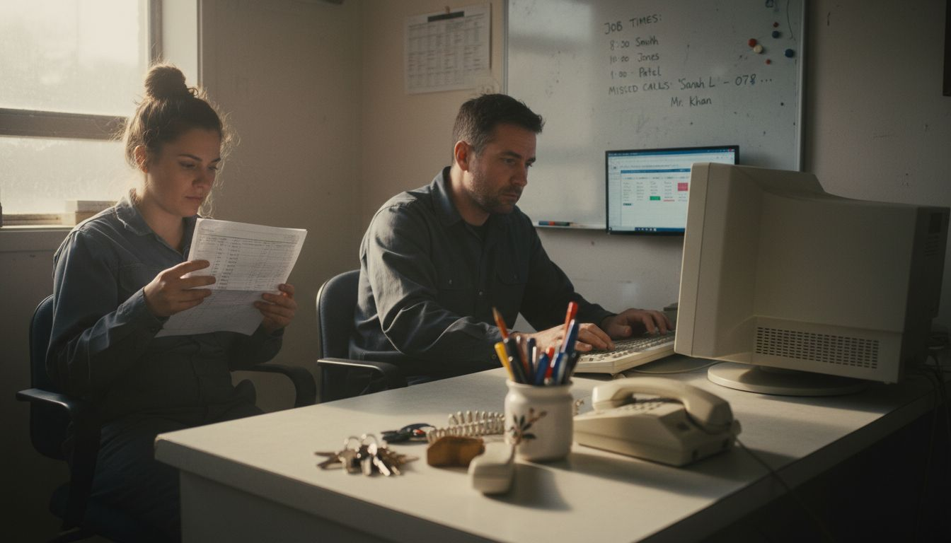 Staff update schedule in busy trades office