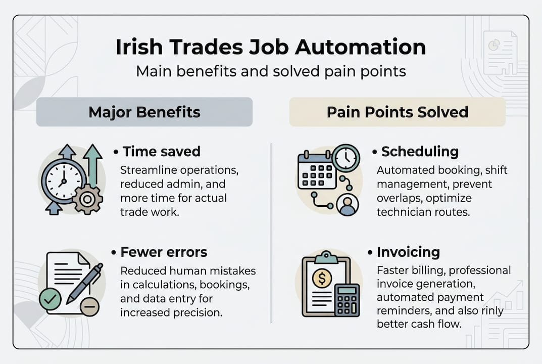 Infographic showing job automation benefits