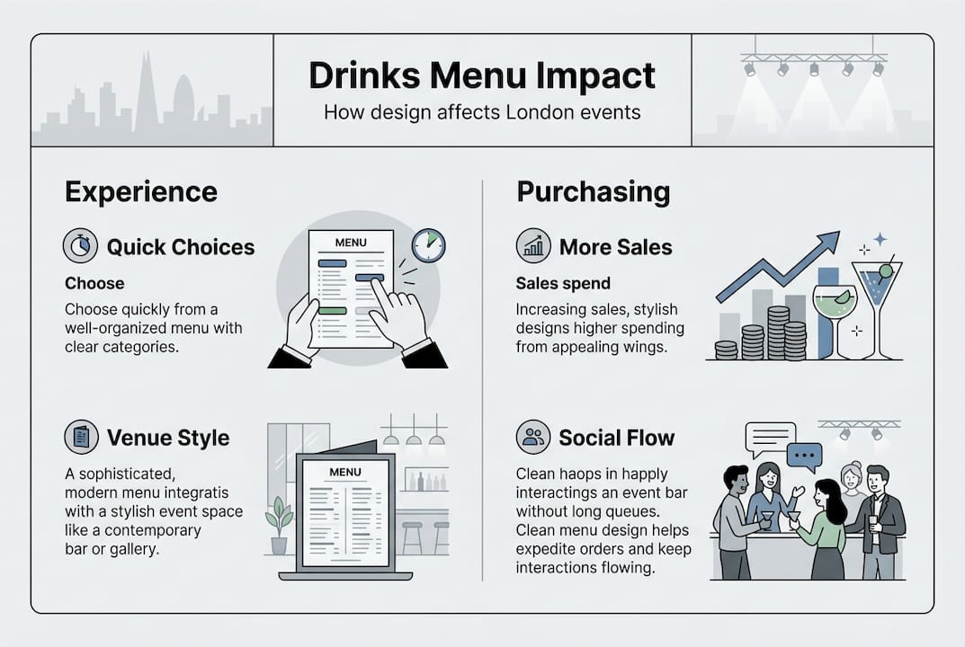 Infographic showing drinks menu event impact