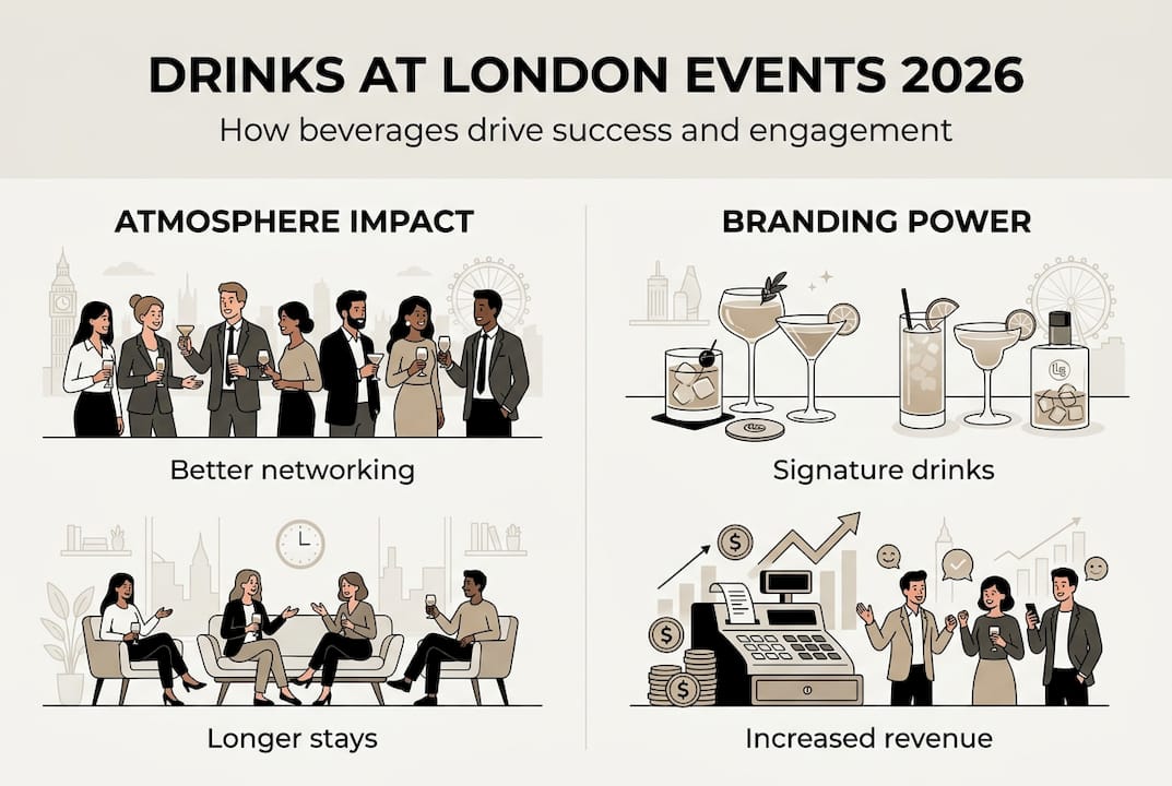 Infographic of drinks' impact at London events
