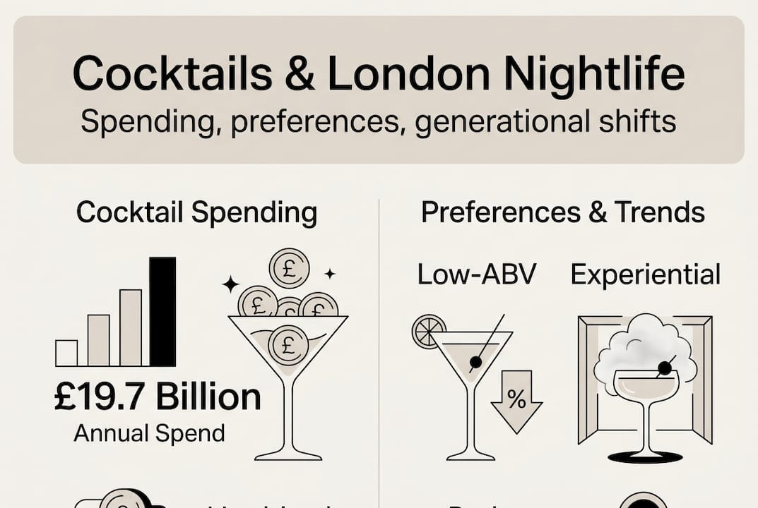 Infographic of cocktail spending and preferences
